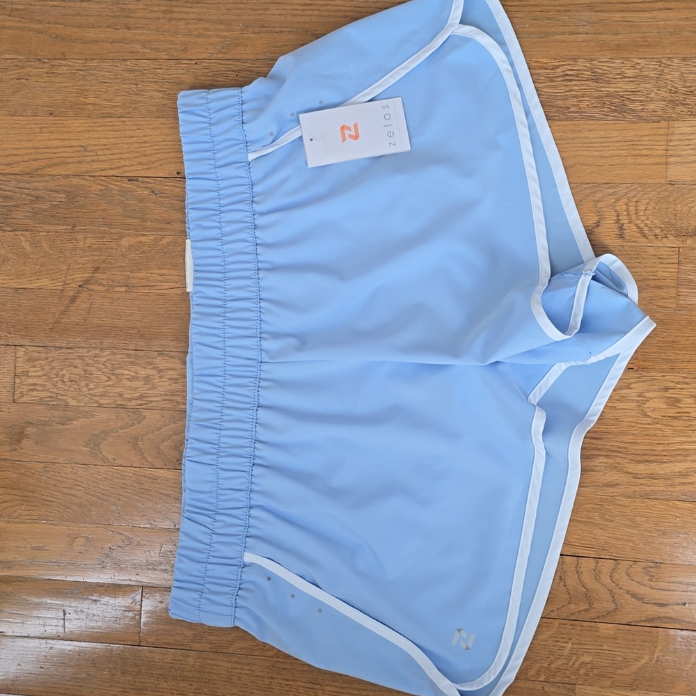 ZELOS BRAND WOMEN'S PLUS SIZE LIGHT BLUE ACTIVEWEAR SHORTS SIZE XXL